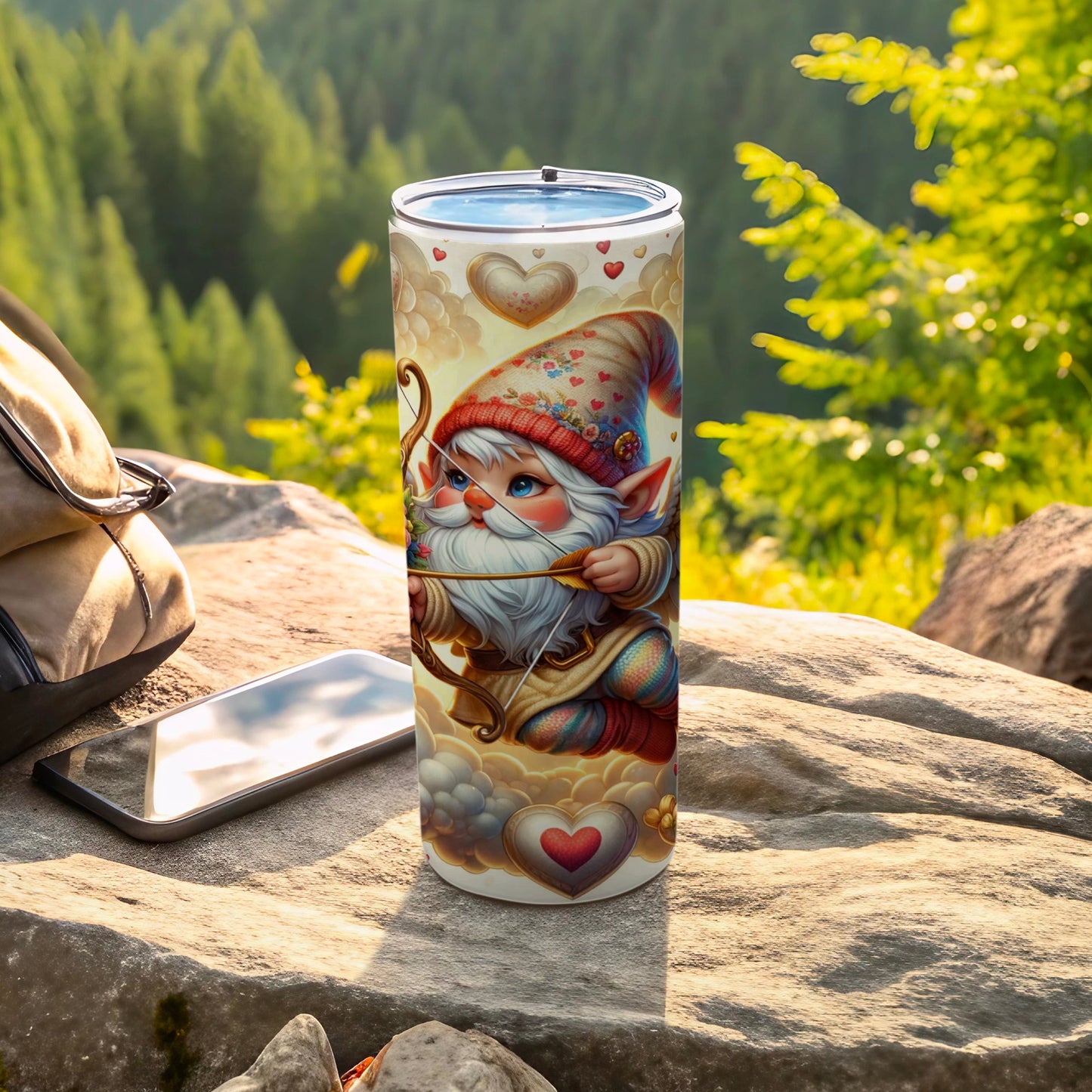 Cute Elf Archer with Heart Design Tumbler Cup
