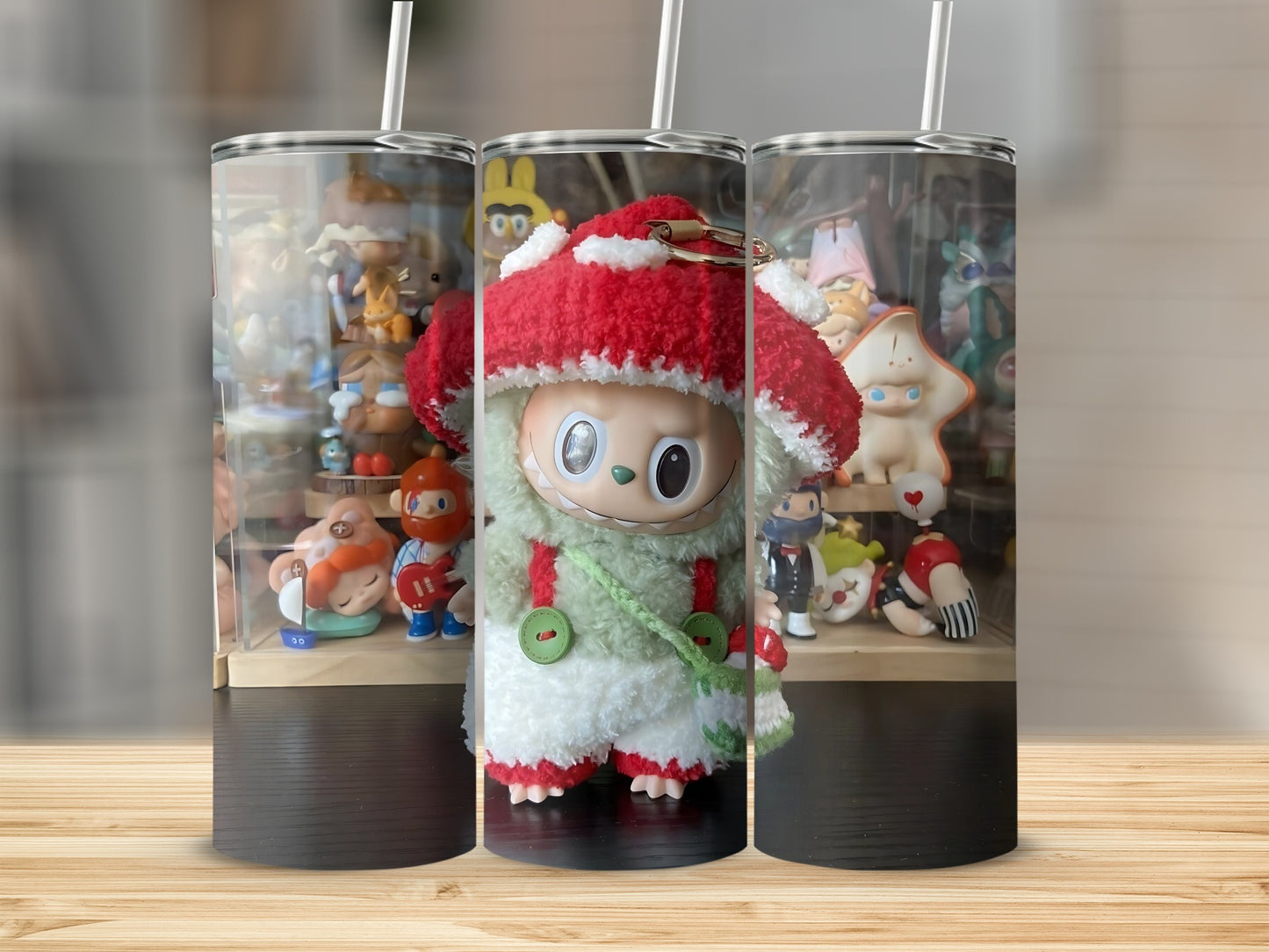 Cute Cartoon Character Themed Tumbler with Straw