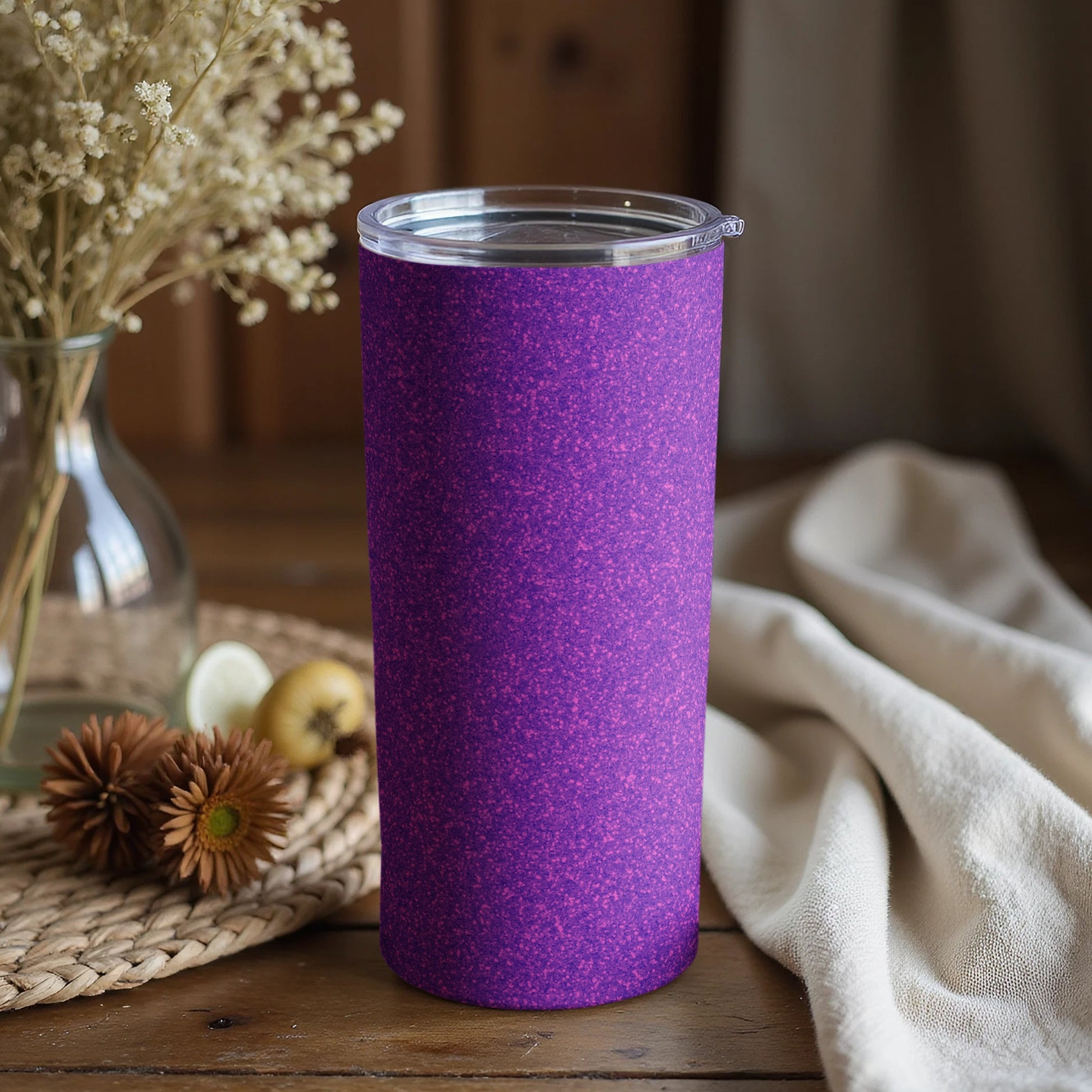 Purple Glitter Insulated Travel Tumbler product