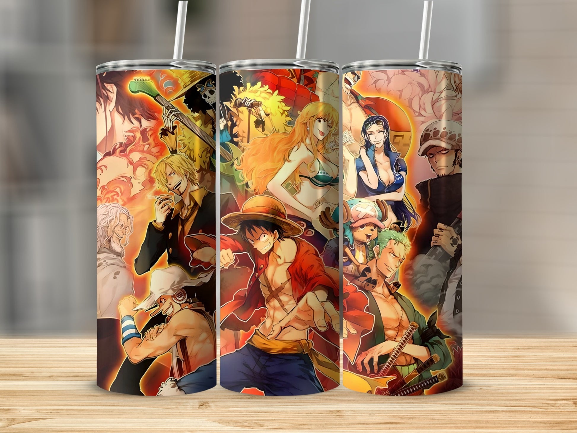 Vibrant Anime Character Themed Tumbler with Straw