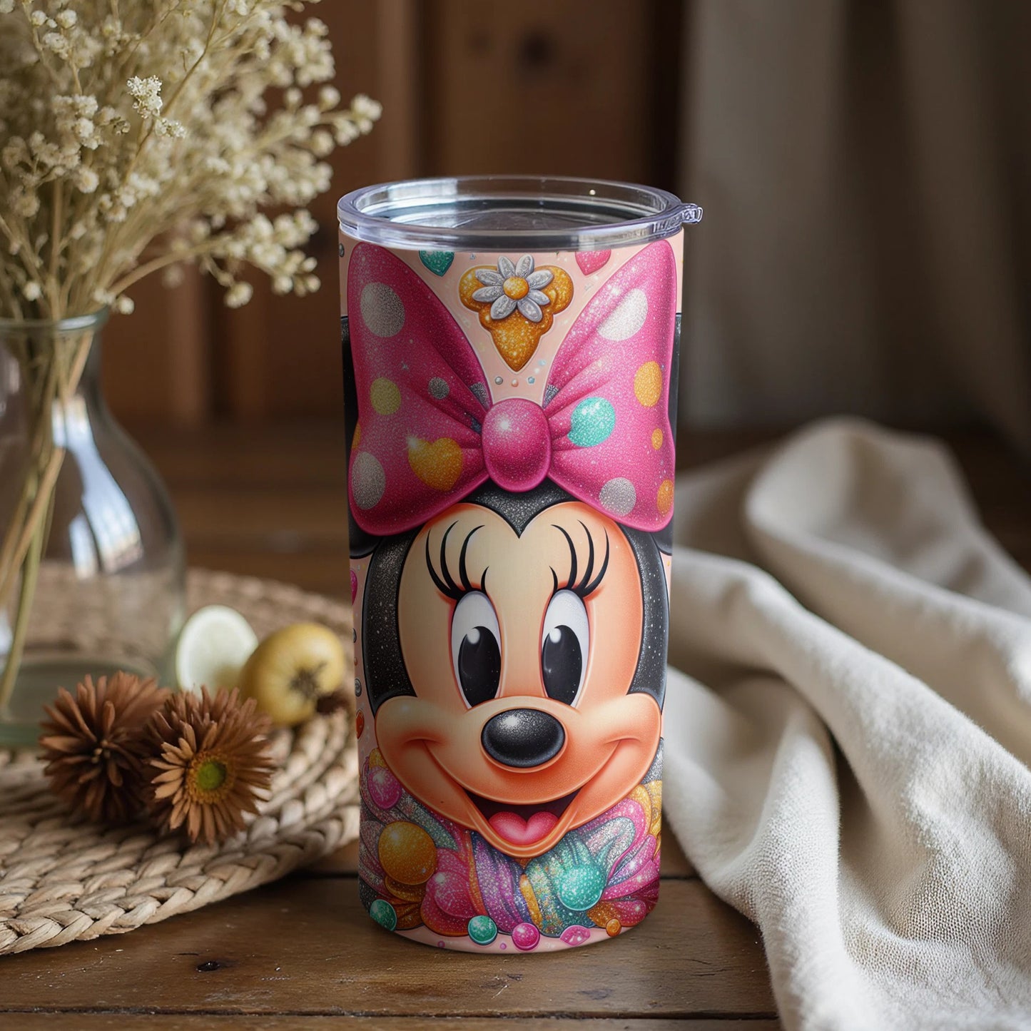 Adorable Cartoon Character Vibrant Design Tumbler