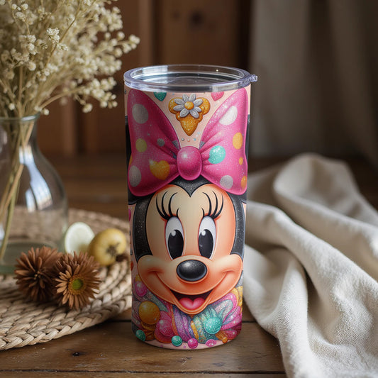 Adorable Cartoon Character Vibrant Design Tumbler