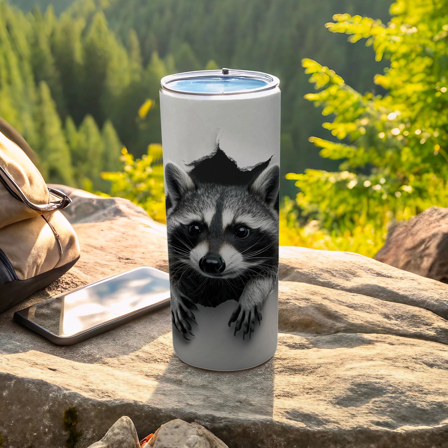 Curious Raccoon Peeking Tumbler Creative Design product type
Raccoon
Tumbler
Animal print
Wildlife design
Cute animal
Nature inspired
Forest creature
Drinkware
Insulated tumbler
Travel cup
Outdoor theme
Unique design
Raccoon art
Black white animal
Gift idea
Everyday tumbler
Adventure gear
Creature design
Novelty item
Animal lover gift