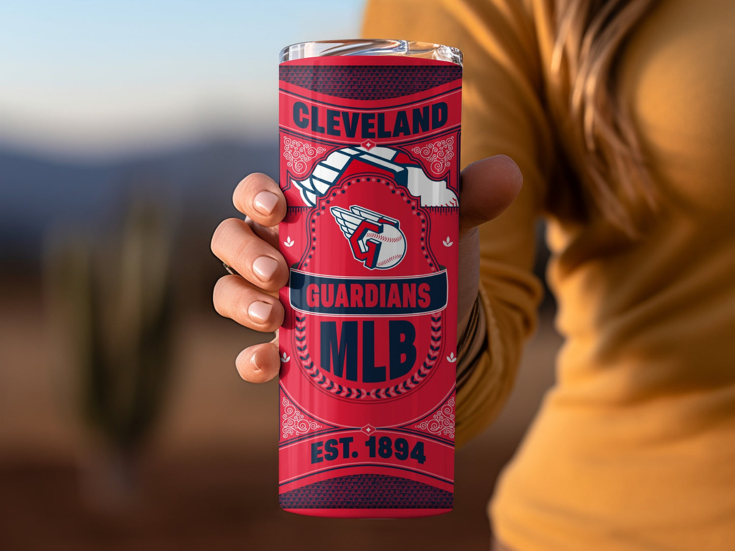 Cleveland Guardians MLB Est 1894 Design Print Tumbler