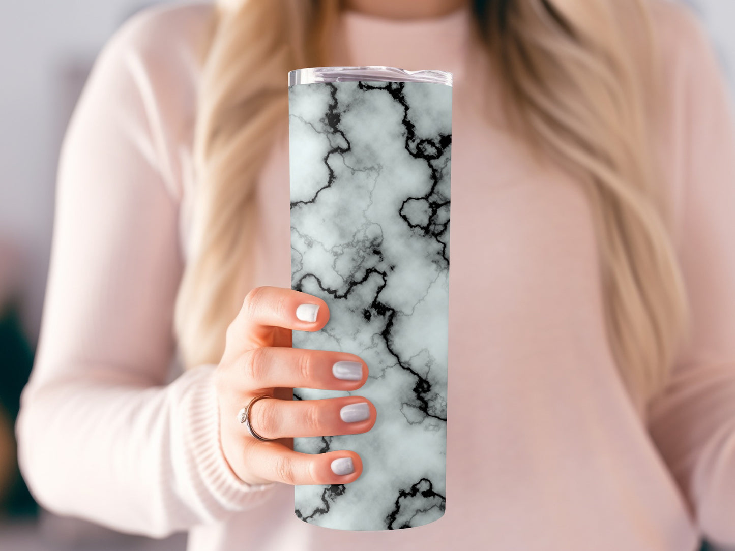 Black Veins Design Elegant Abstract Pattern Tumblers