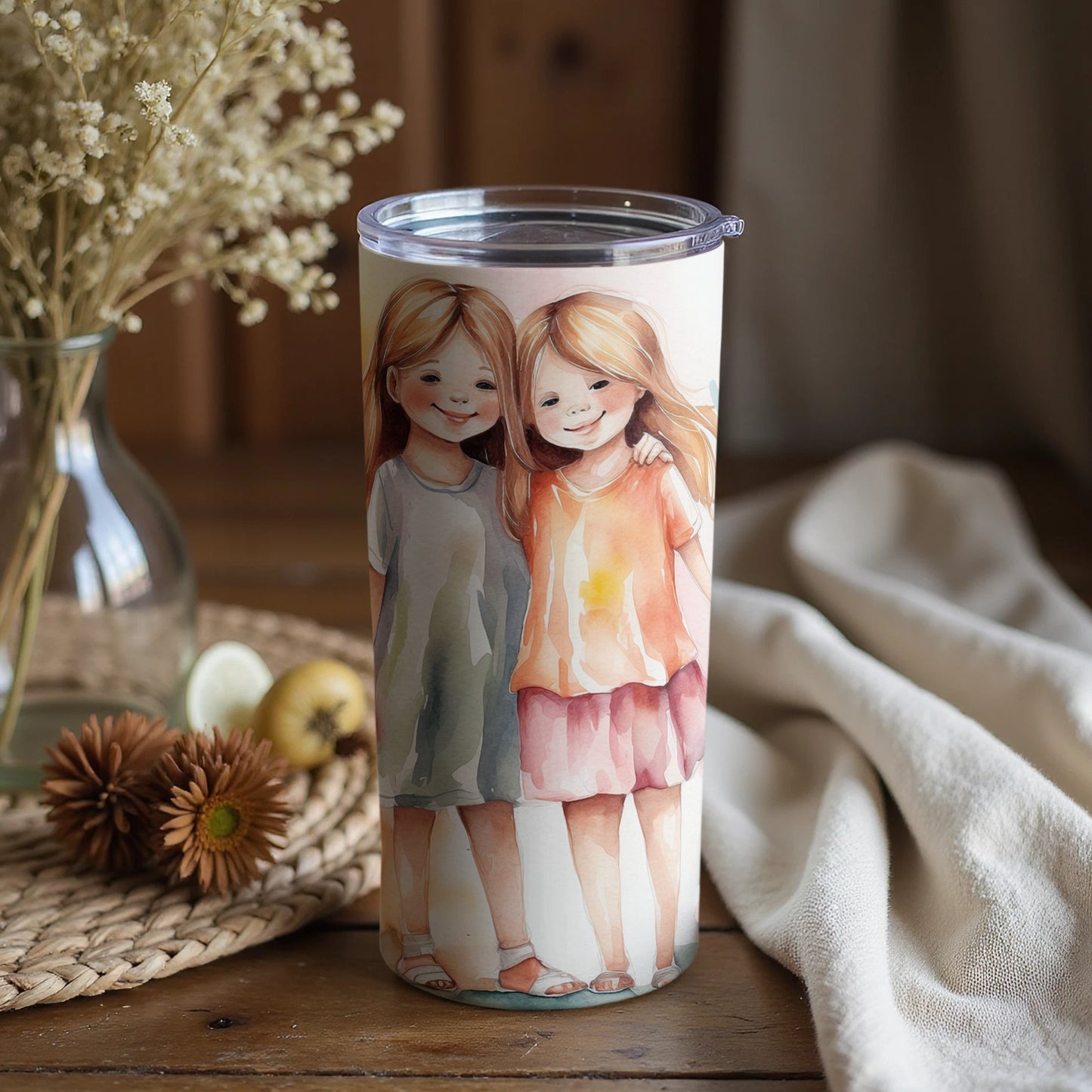 Adorable Friends Illustration Tumbler Cup