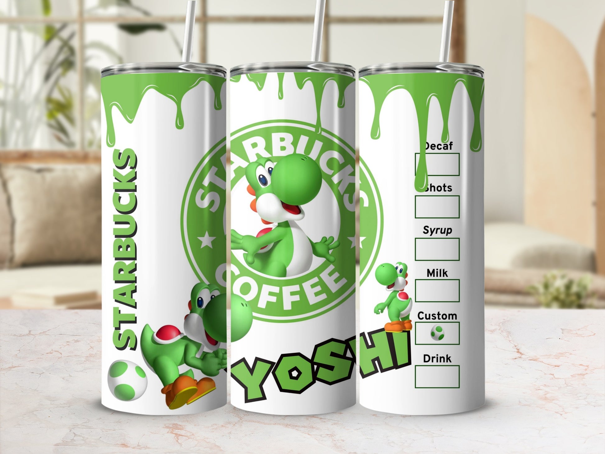 Starbucks Yoshi Custom Drink Order Tumbler Cup