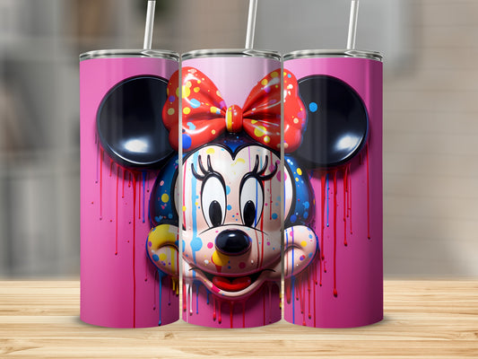 Colorful Cartoon Character Dripping Art Tumbler