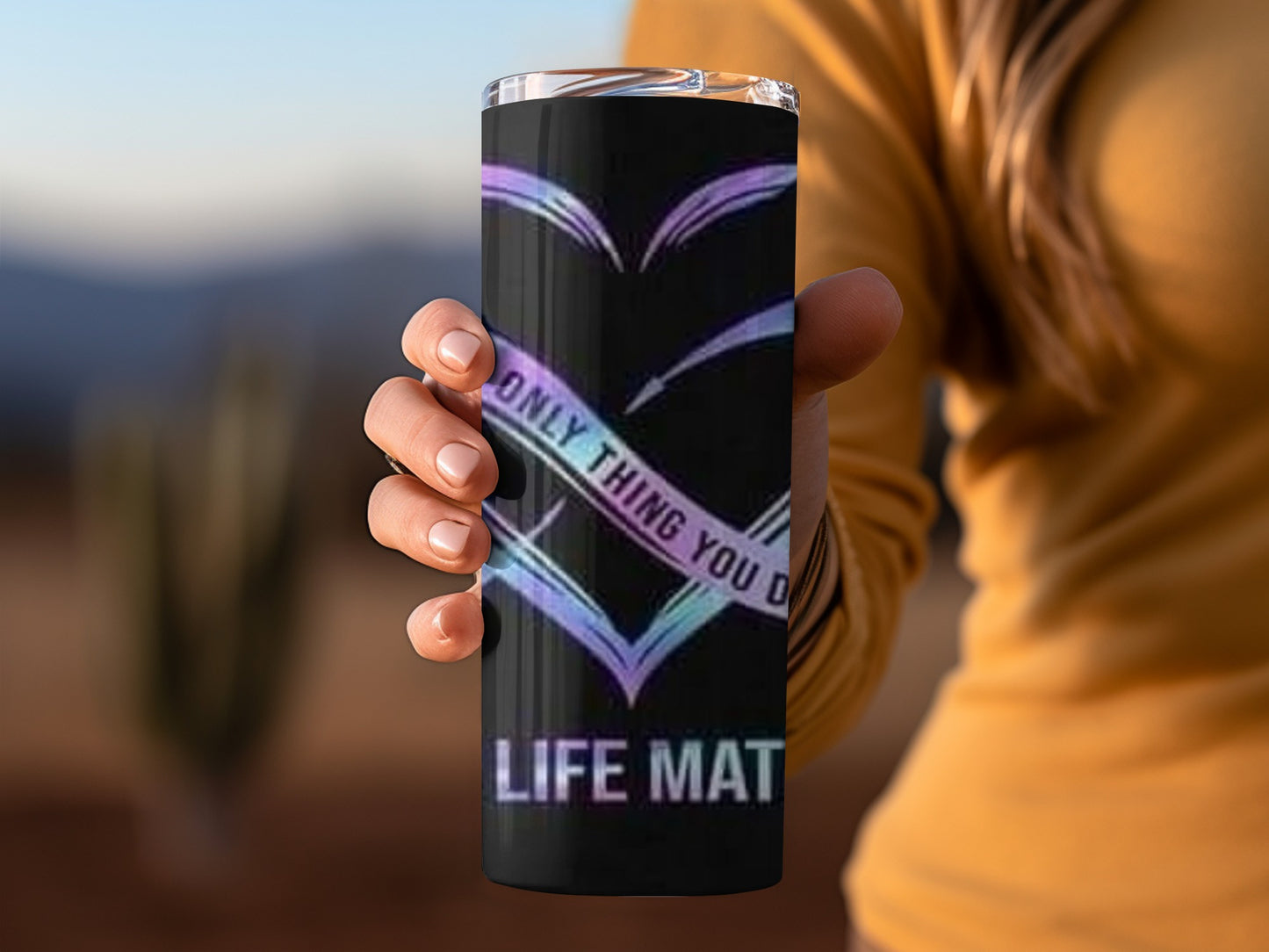 Life Matters Heart Design Insulated Tumbler Cup