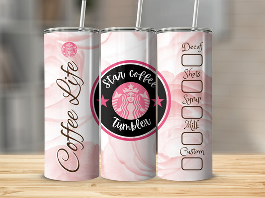 Coffee Life Star Coffee Tumbler Customizable Design