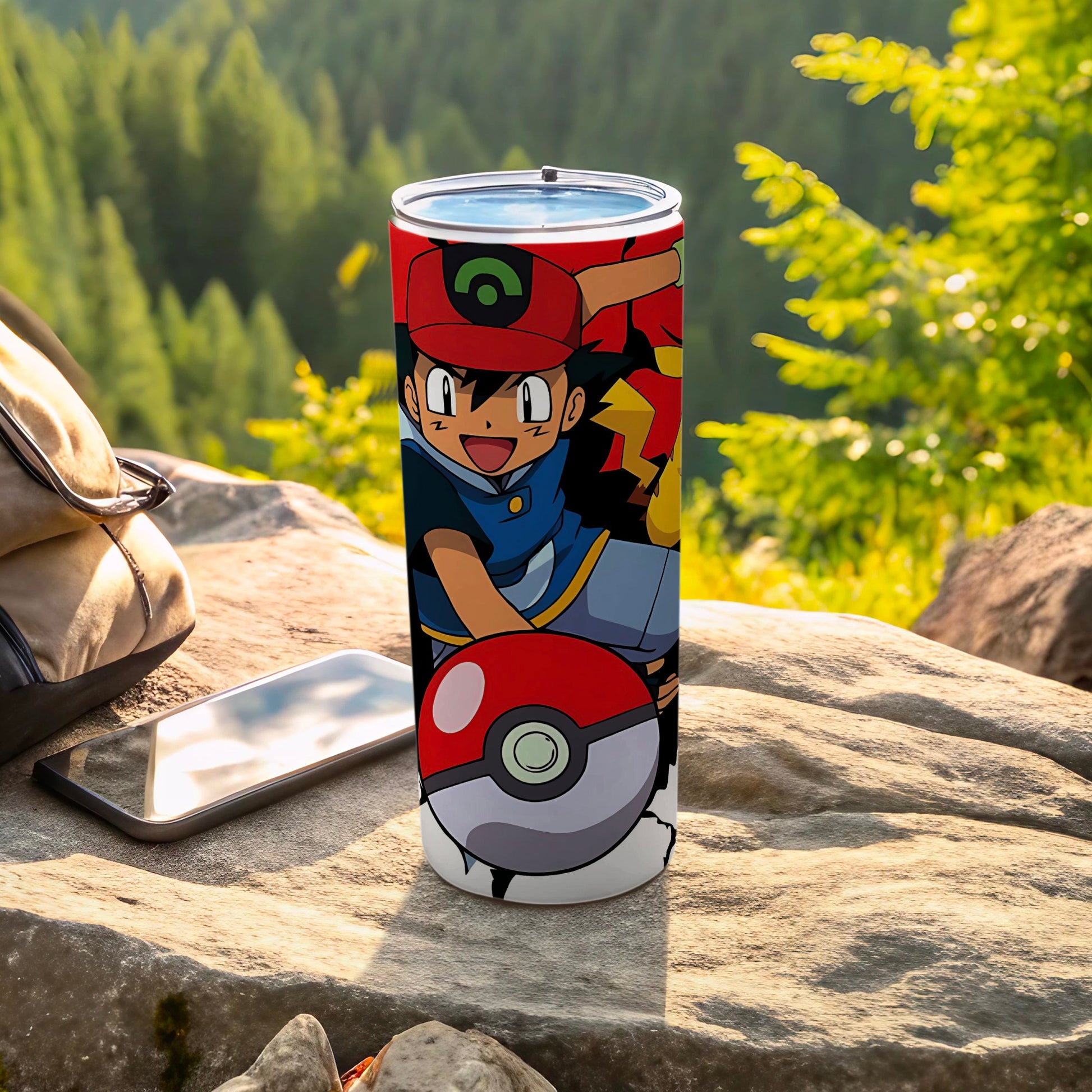 Ash Ketchum Pokeball Adventure Travel Mug