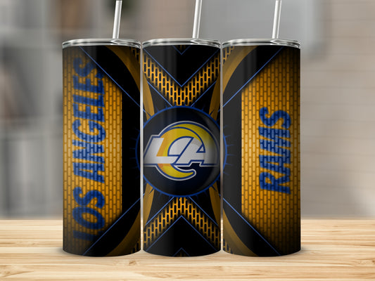 Los Angeles Rams In Official Colors And Logo Tumblers