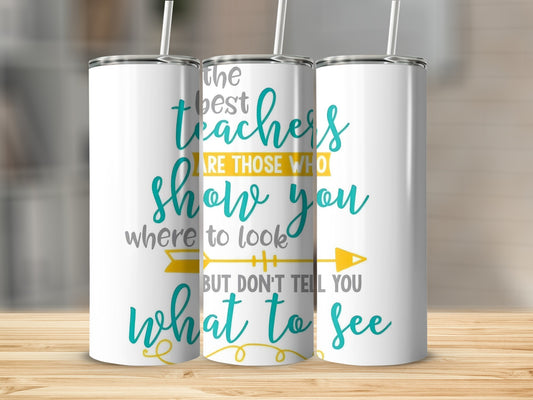 Best Teachers Inspiration With Arrow Art Design Tumblers