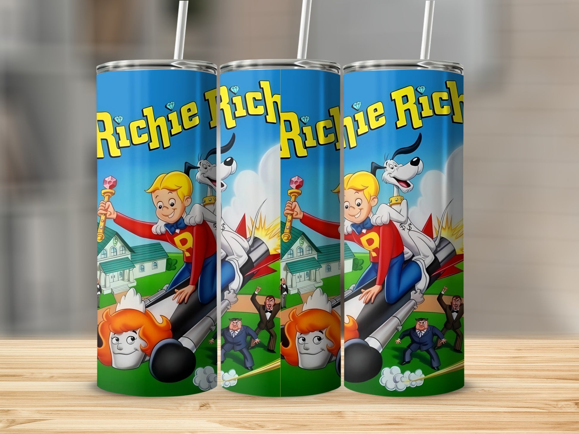 Richie Rich Cartoon Character Tumbler Drinkware Cup