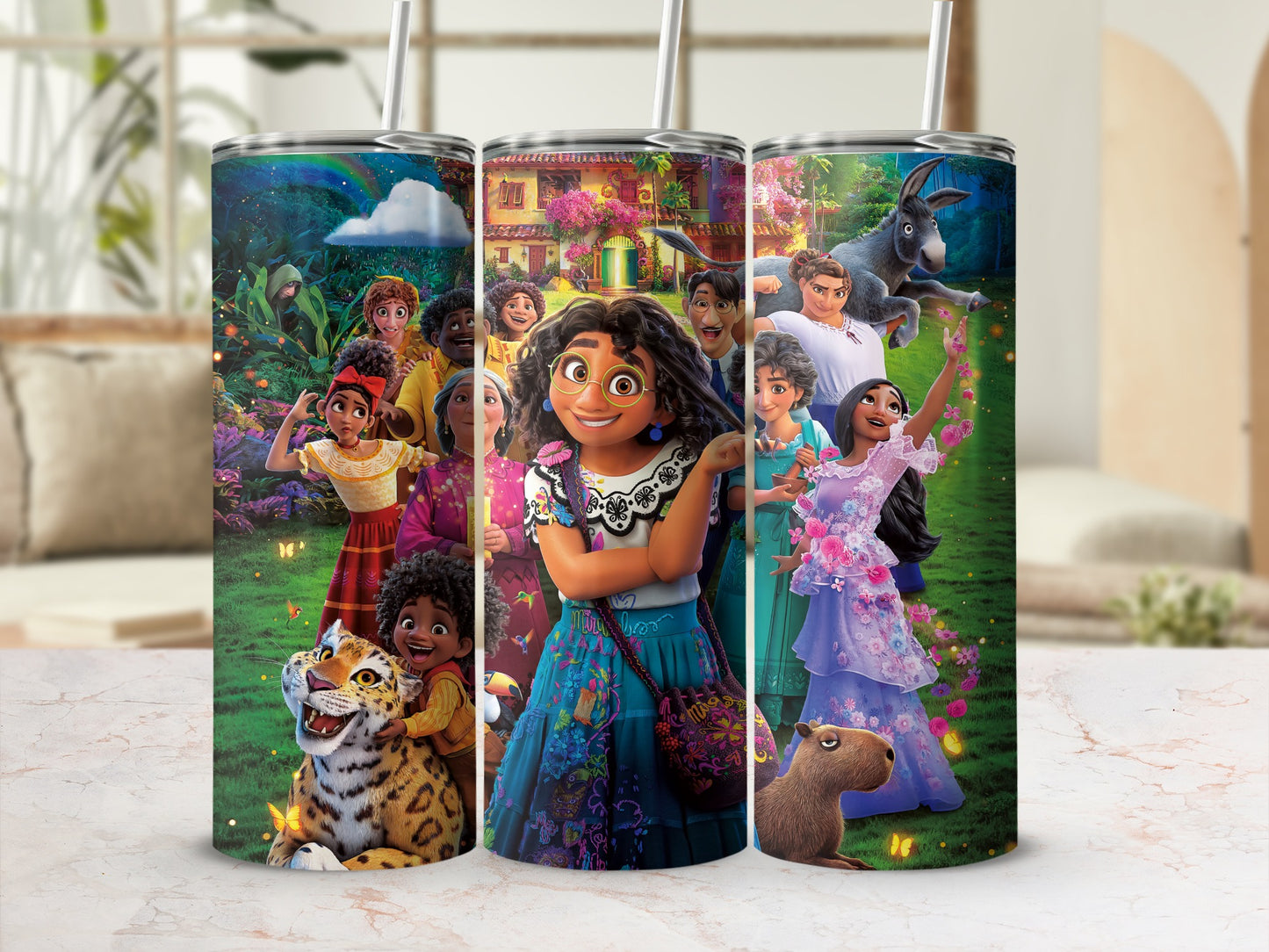 Colorful Family Artwork Encanto Tumbler Cup Design