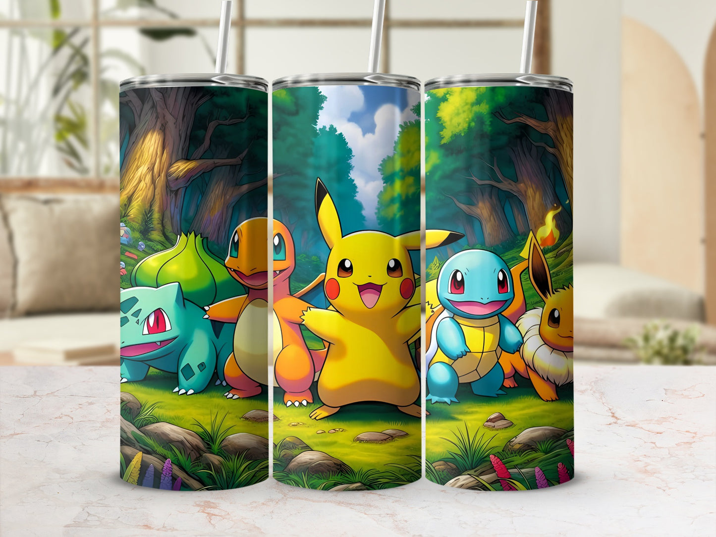 Cute Cartoon Forest Characters Themed Tumbler