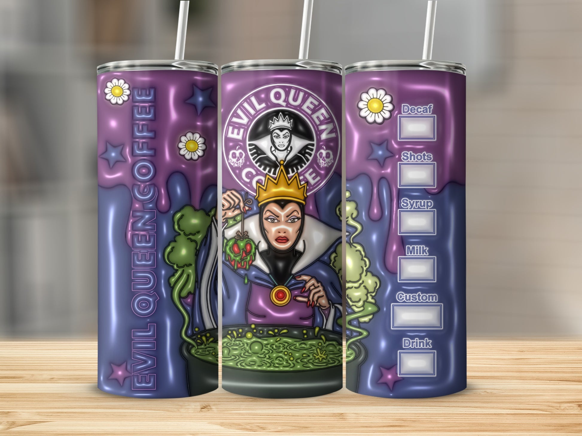 Evil Queen Coffee Themed Customizable Tumbler