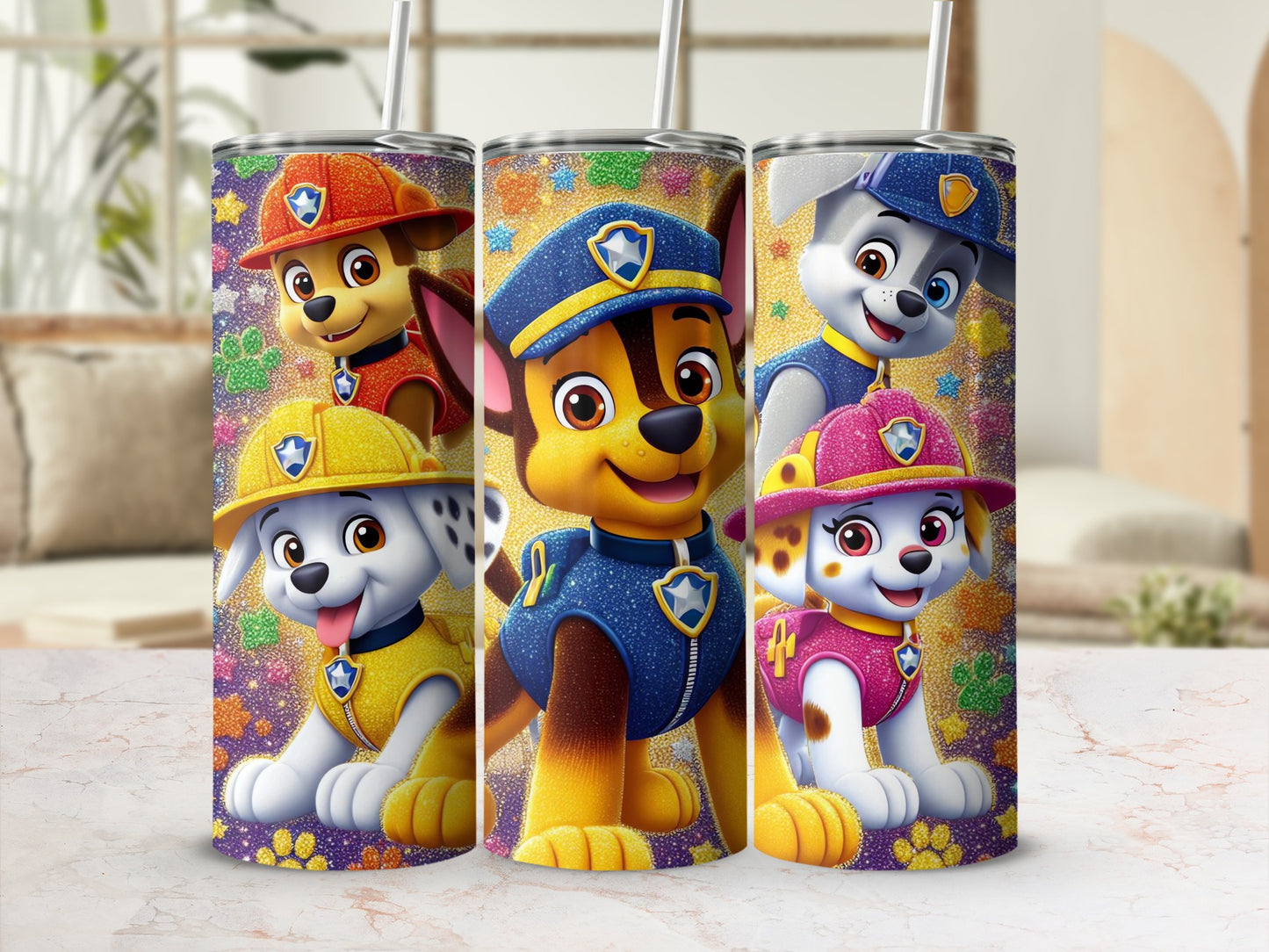 Colorful Paw Patrol Characters Insulated Tumbler