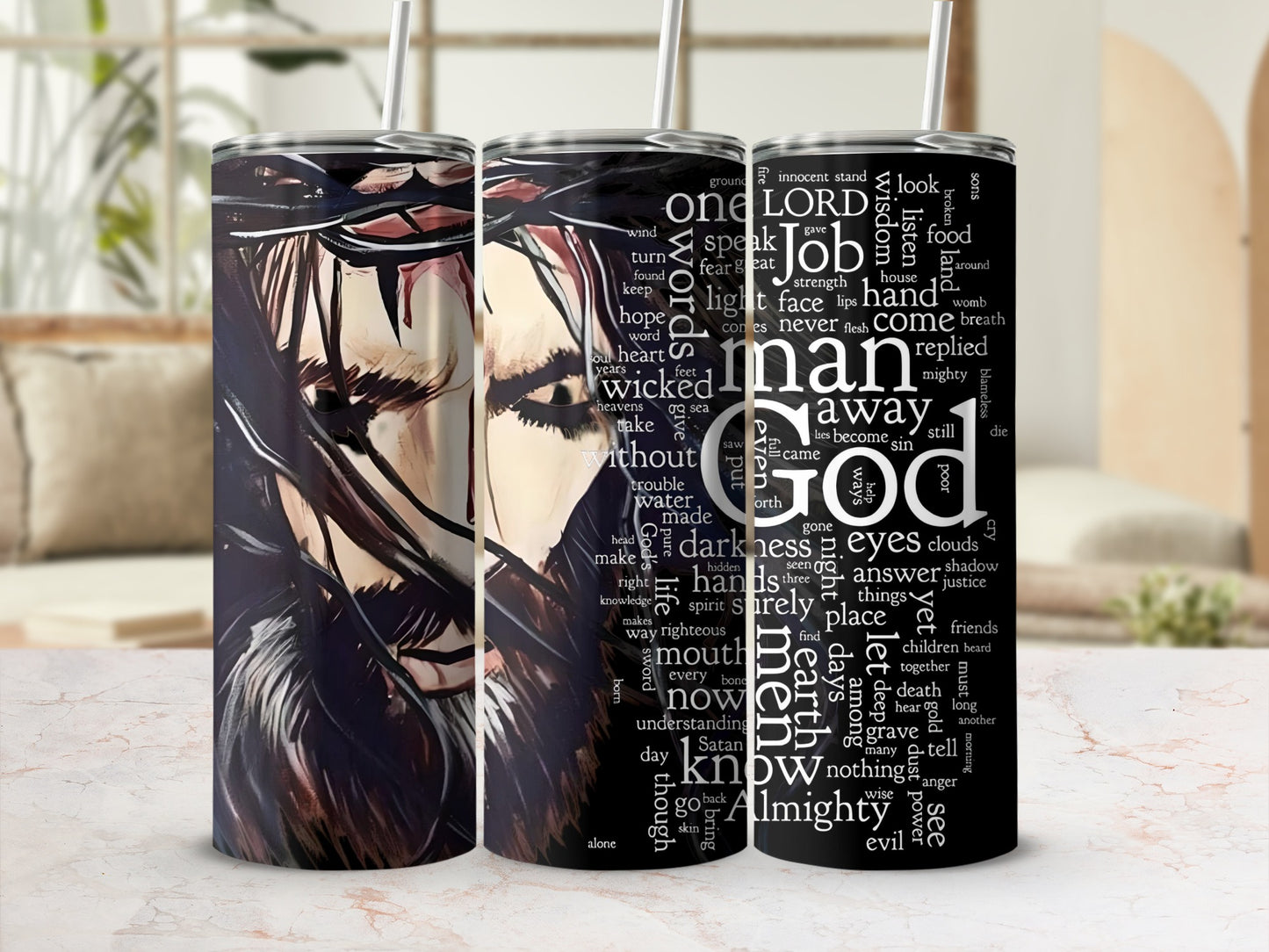 Inspirational Christian Themed Stainless Steel Tumblers