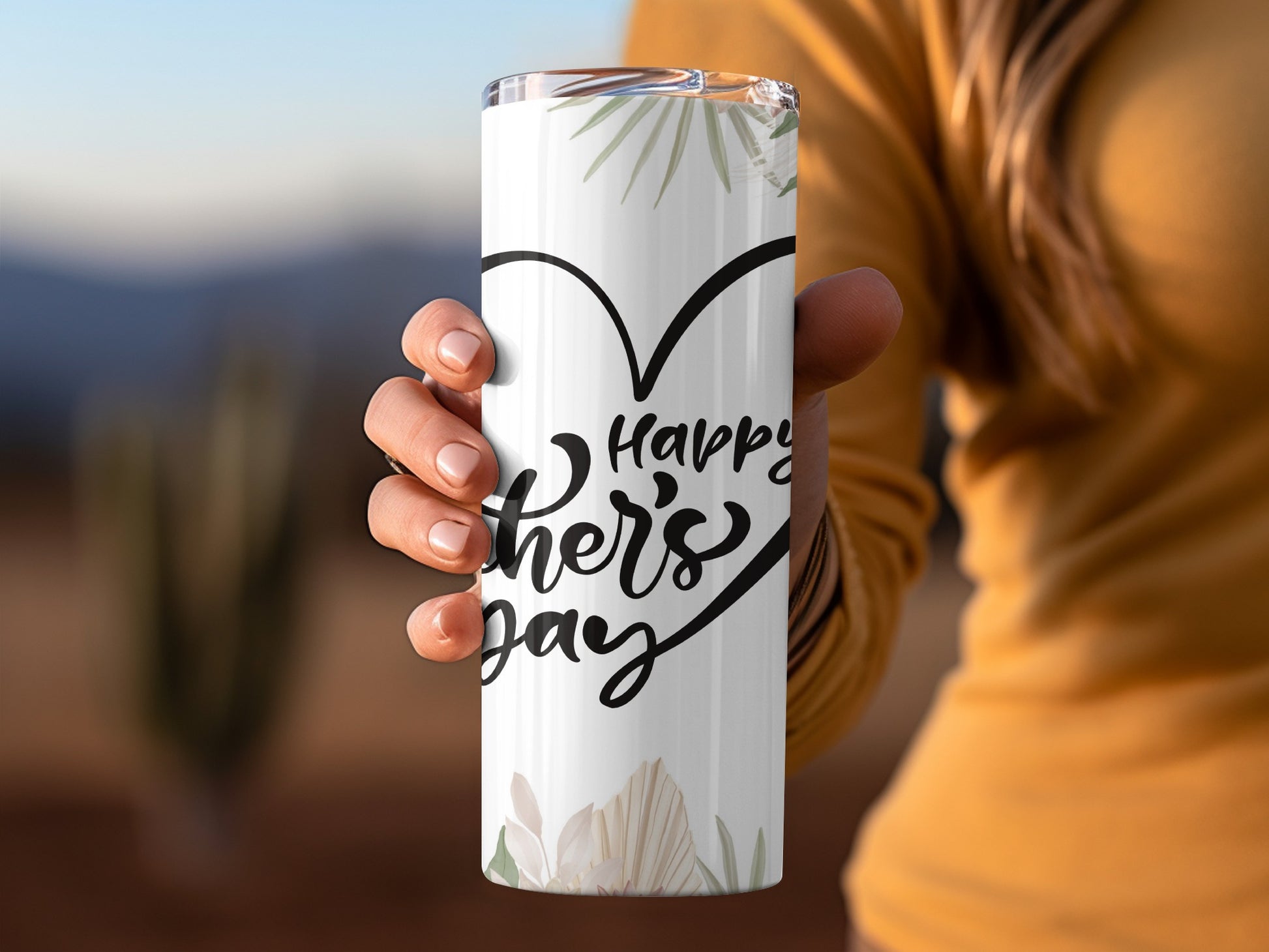 Happy Mother's Day Heart Design Travel Tumbler