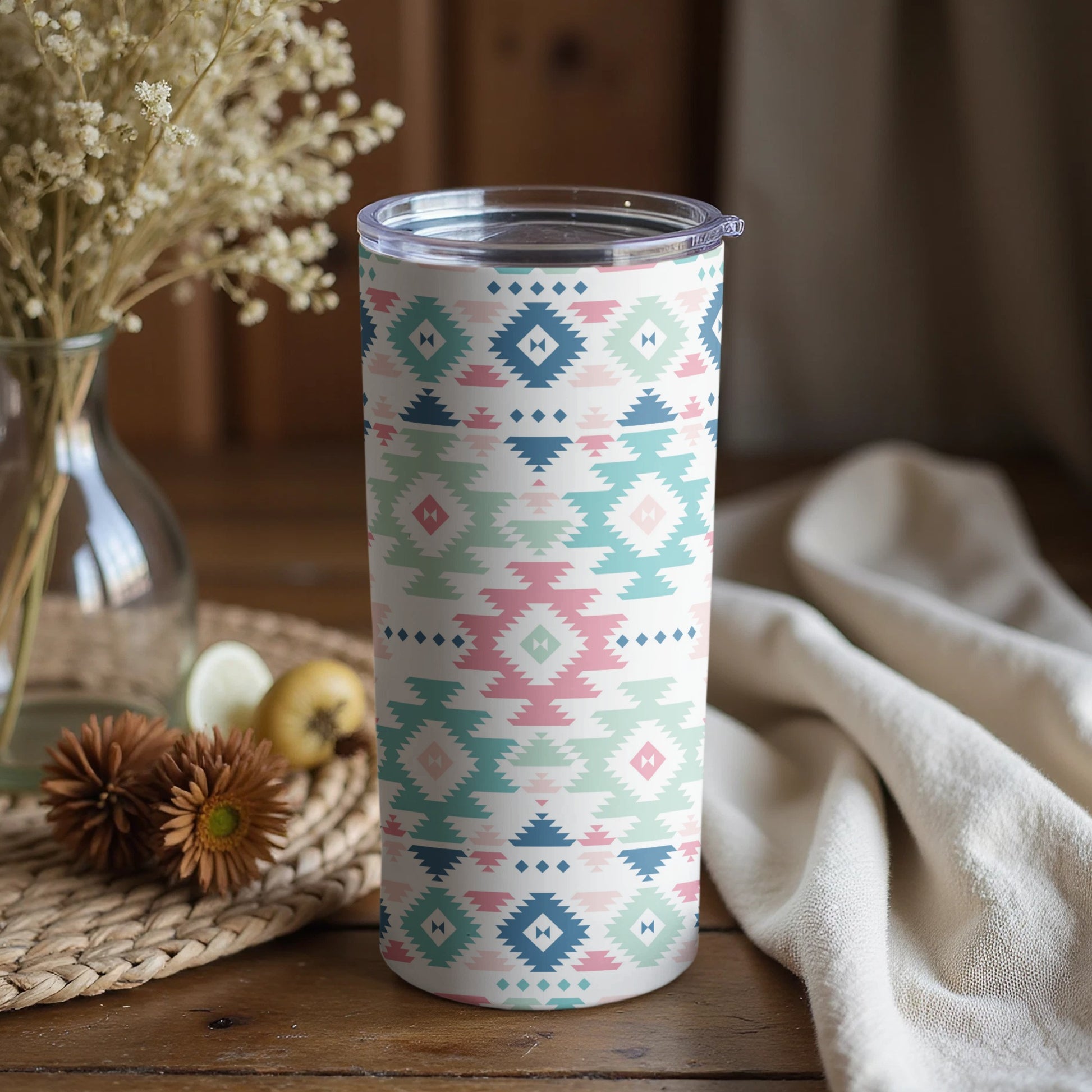 Aztec Pattern Insulated Travel Tumbler Beverage Container