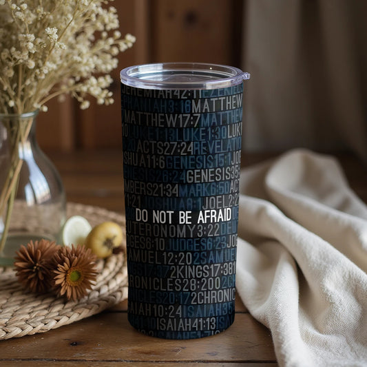 Motivational Bible Verse Tumbler with Inspirational Words