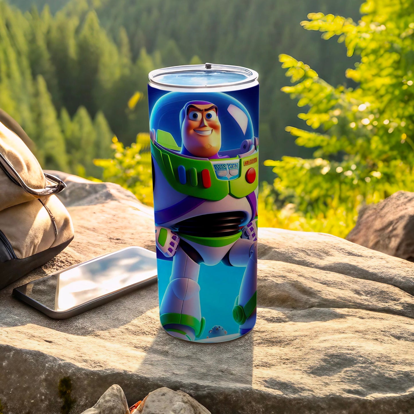 Buzz Lightyear Themed Travel Tumbler for Outdoor Adventures