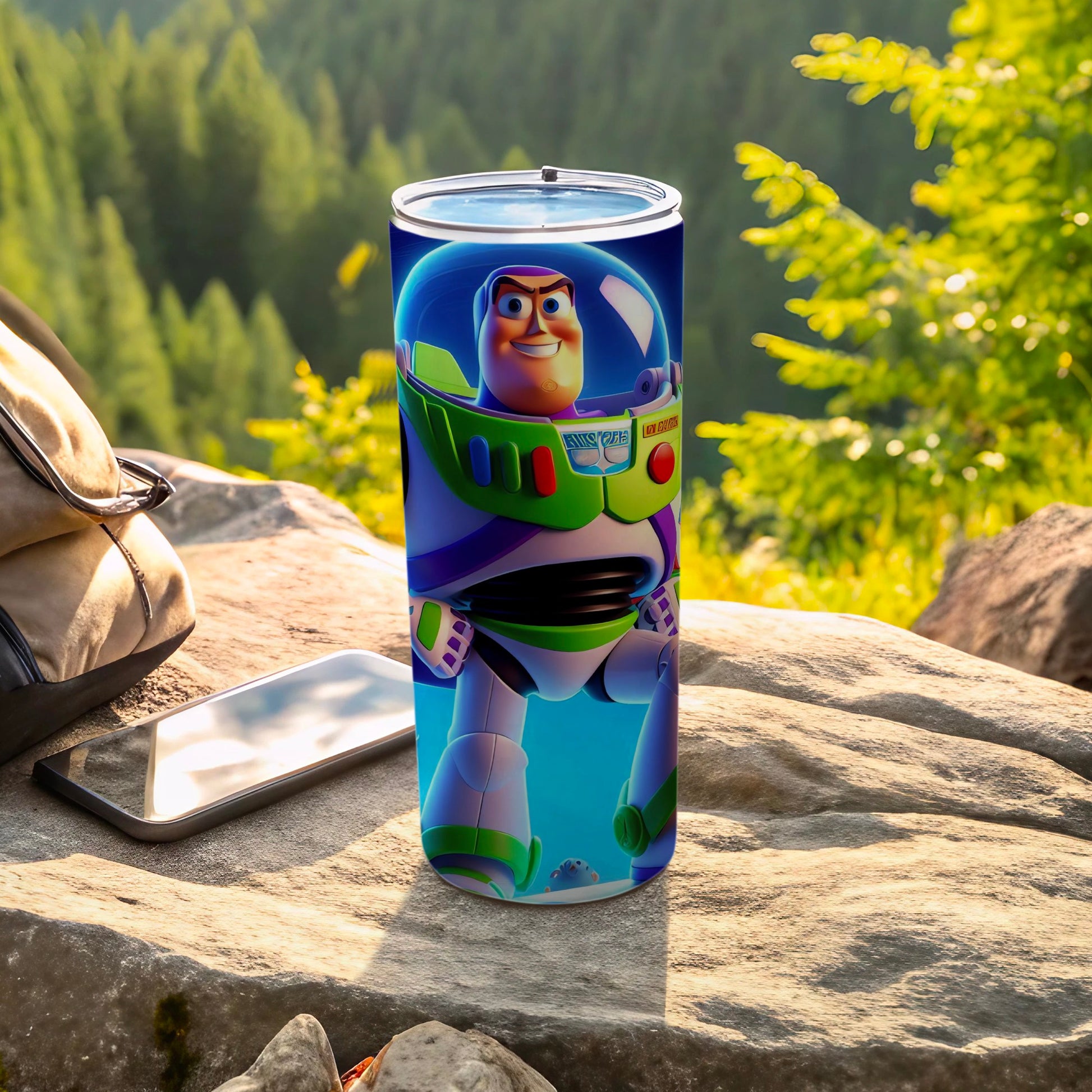 Buzz Lightyear Themed Travel Tumbler for Outdoor Adventures