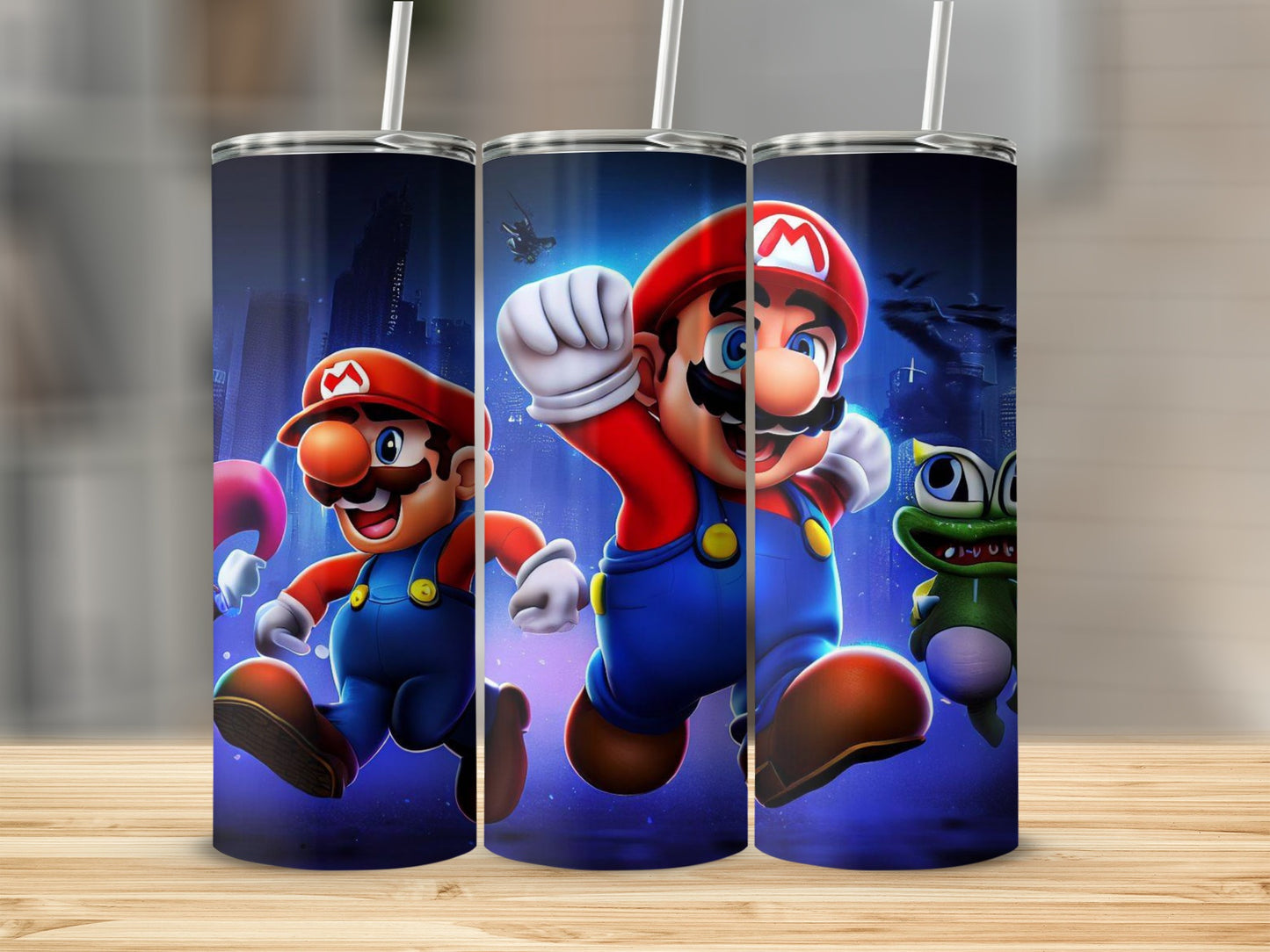 Mario and Luigi Nighttime City Adventure Tumbler