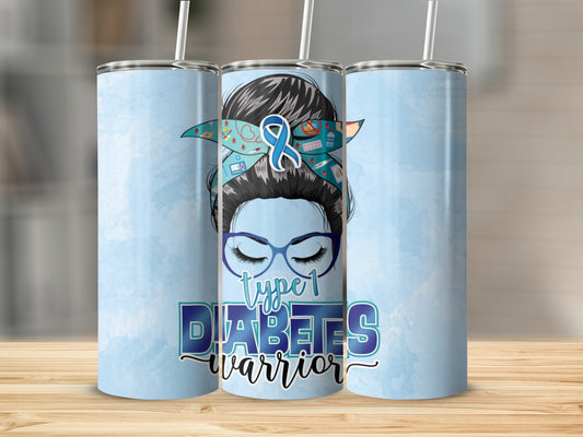 Type 1 Diabetes Warrior Tumbler Inspirational Gift