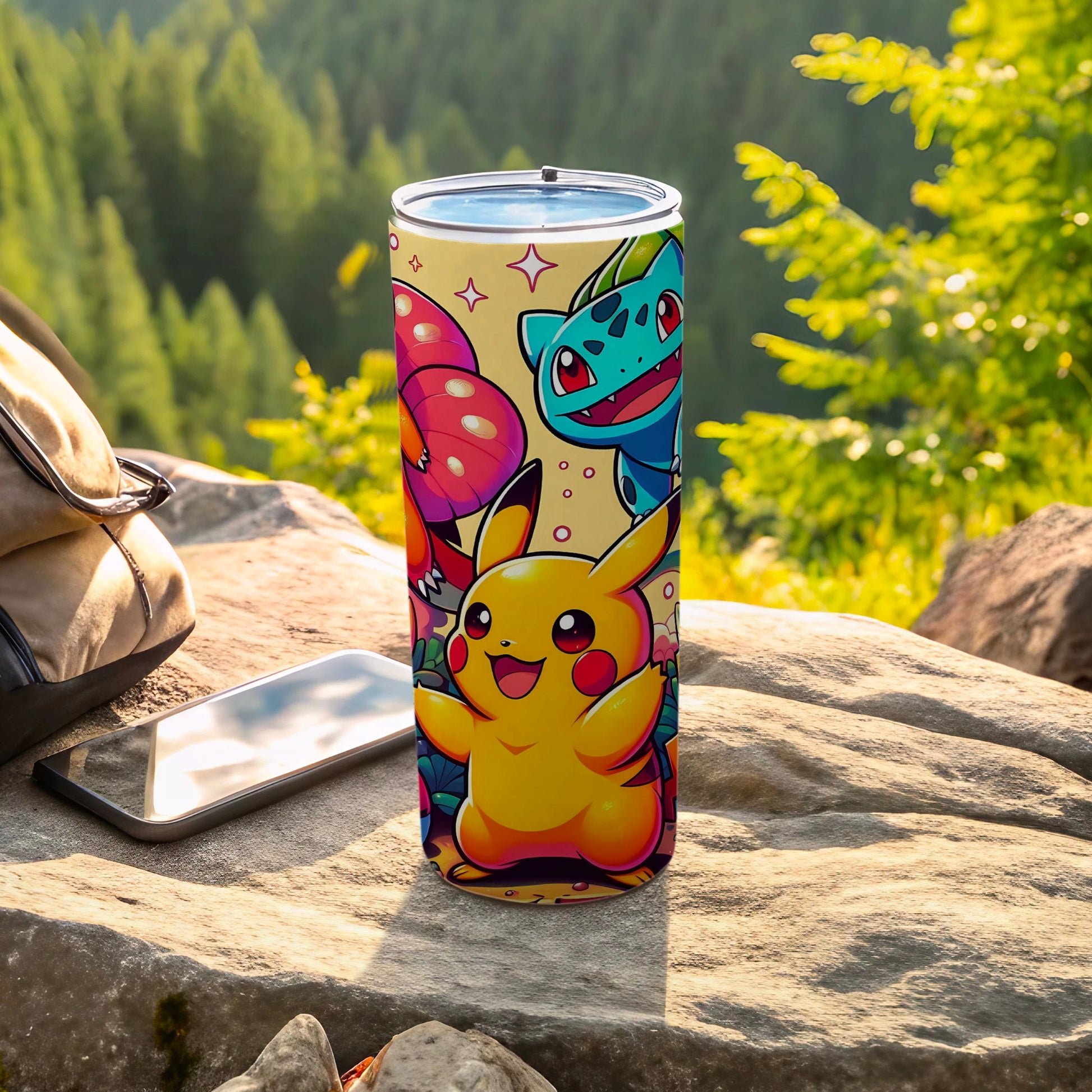 Pokemon Pikachu and Friends Art Tumbler 20 Oz Tumbler