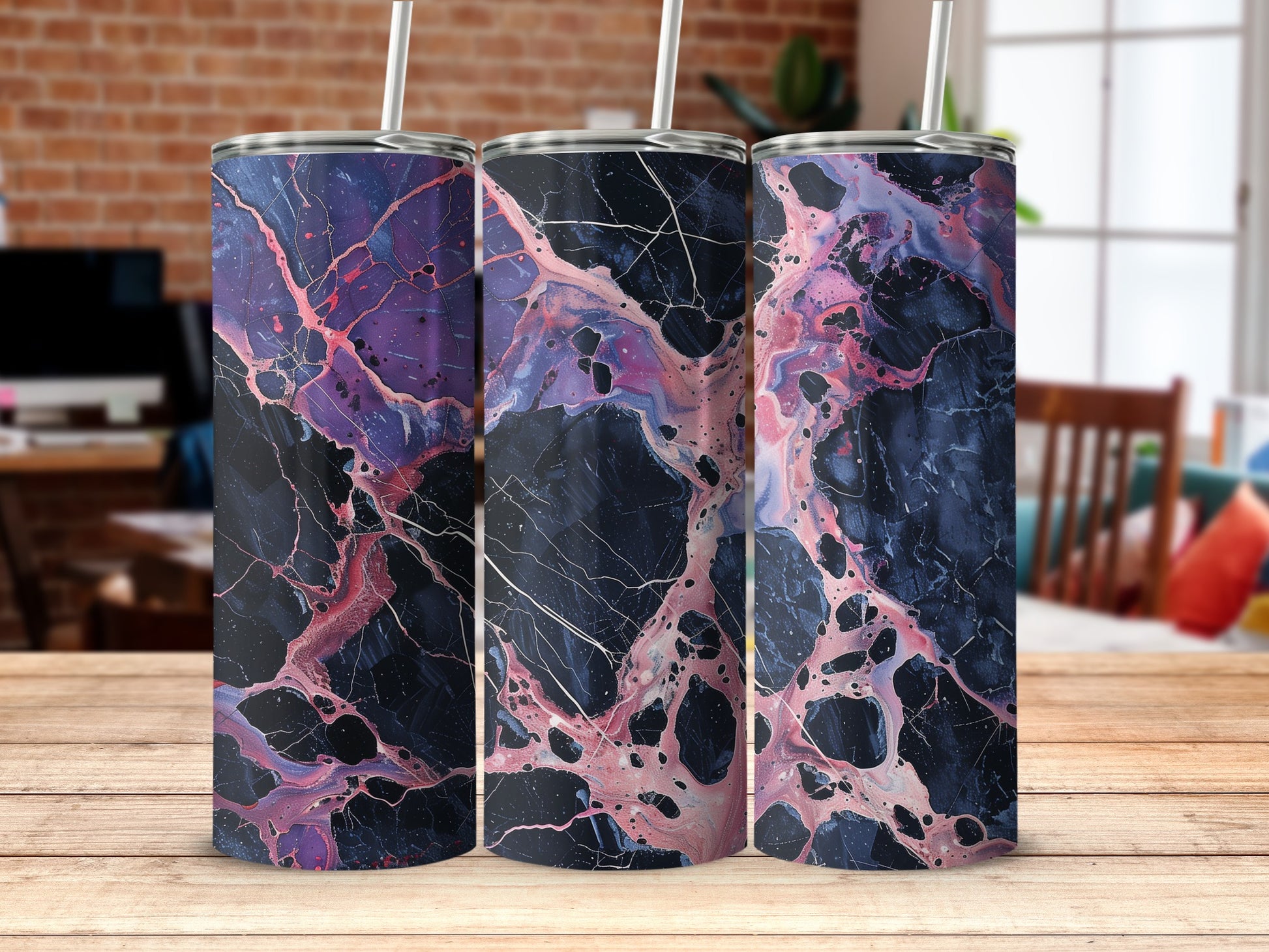 Stunning Abstract Marble Tumblers for Everyday Use
