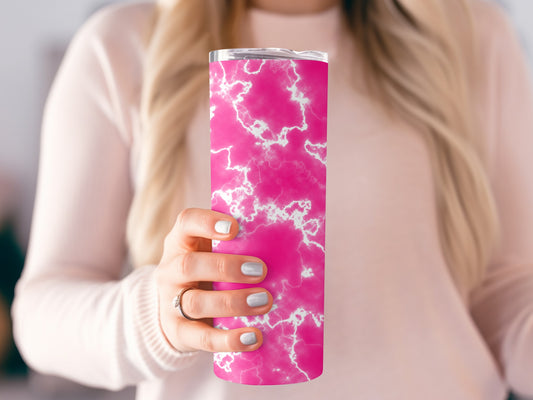 Electric Pink Nebula Swirls Design Abstract Pattern Tumblers