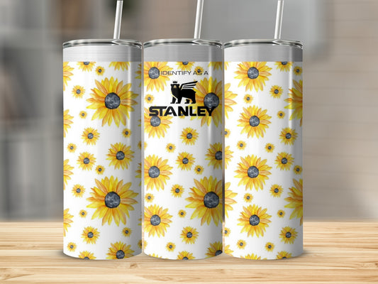 Sunflower Pattern Stanley Tumbler with Lid