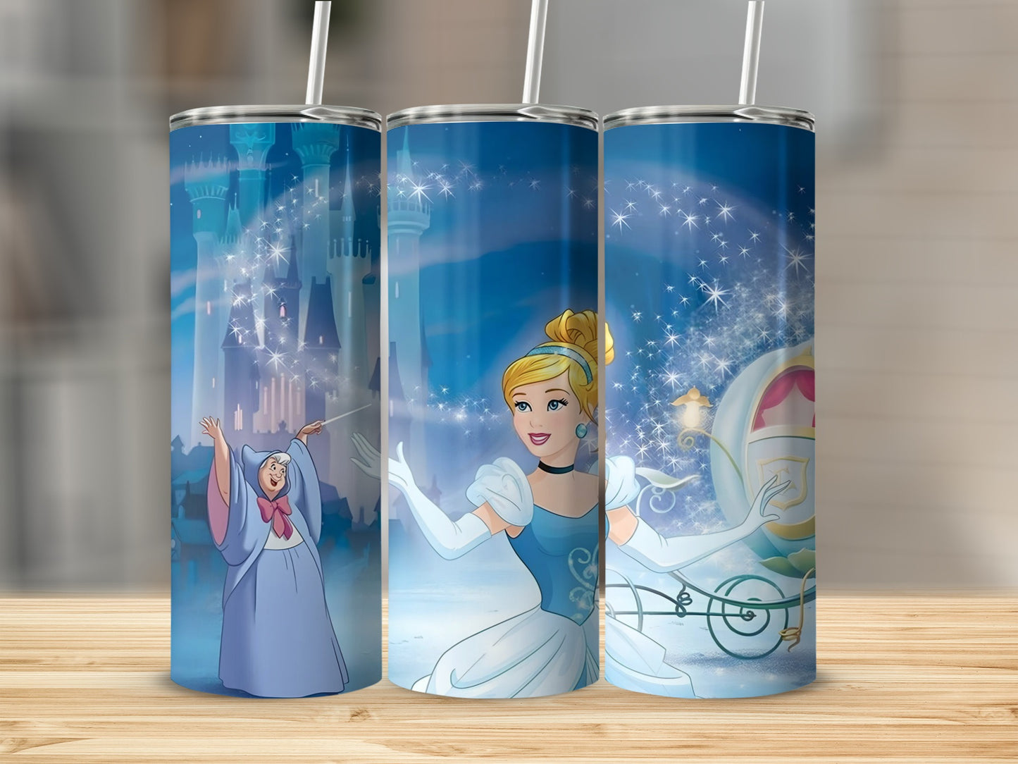 Cinderella Fairy Godmother Magic Castle Tumbler Cup