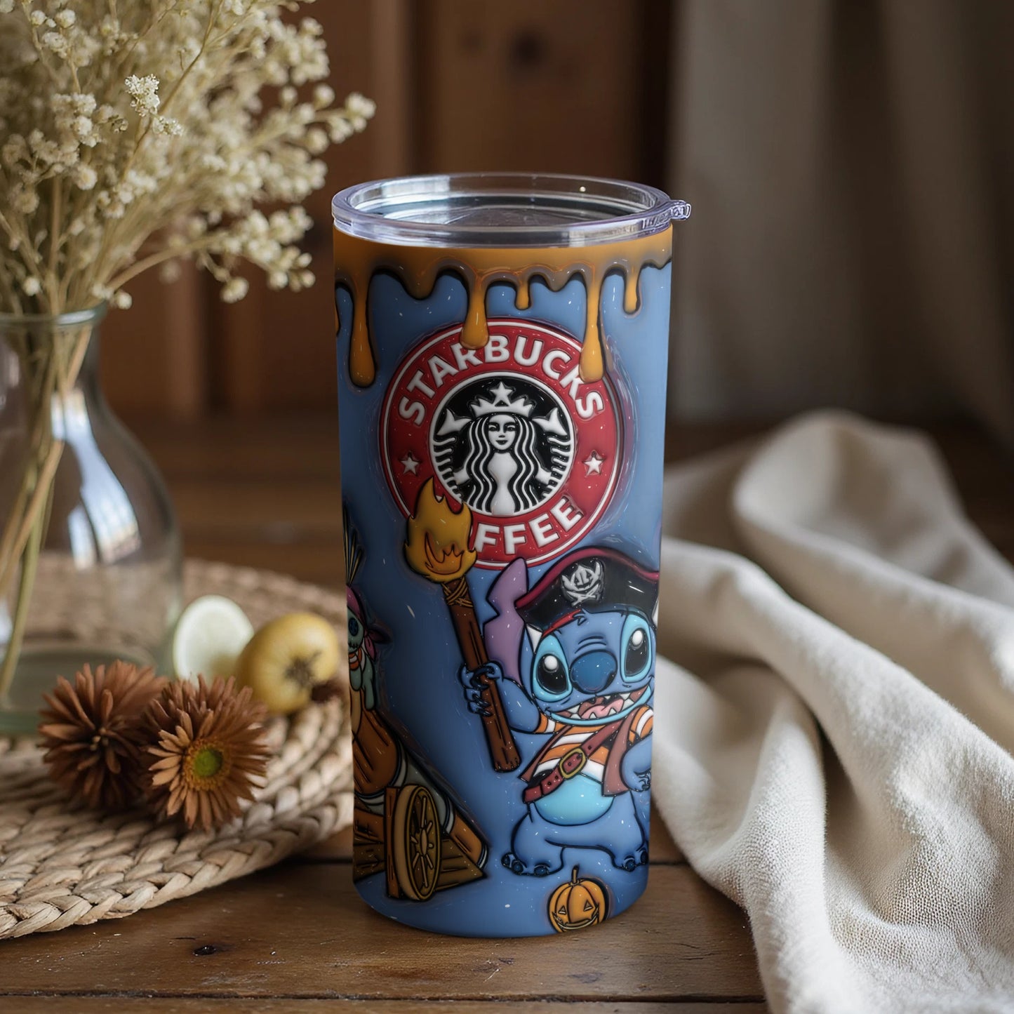 Cute Pirate Design Starbucks Coffee Tumbler Cup