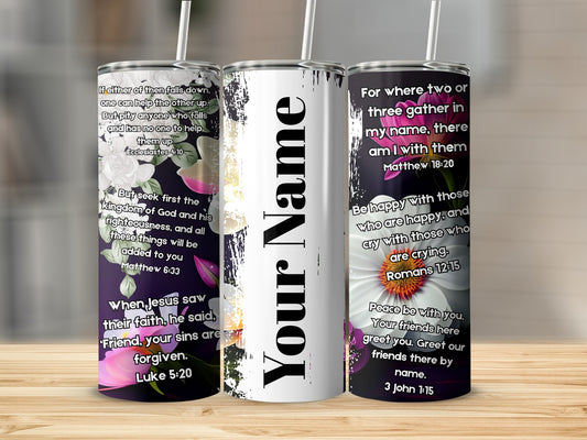 Inspirational Bible Verses Custom Tumbler