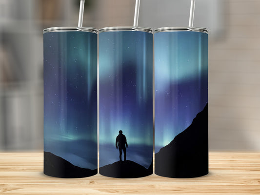 Northern Lights Night Sky Travel Tumbler Cup