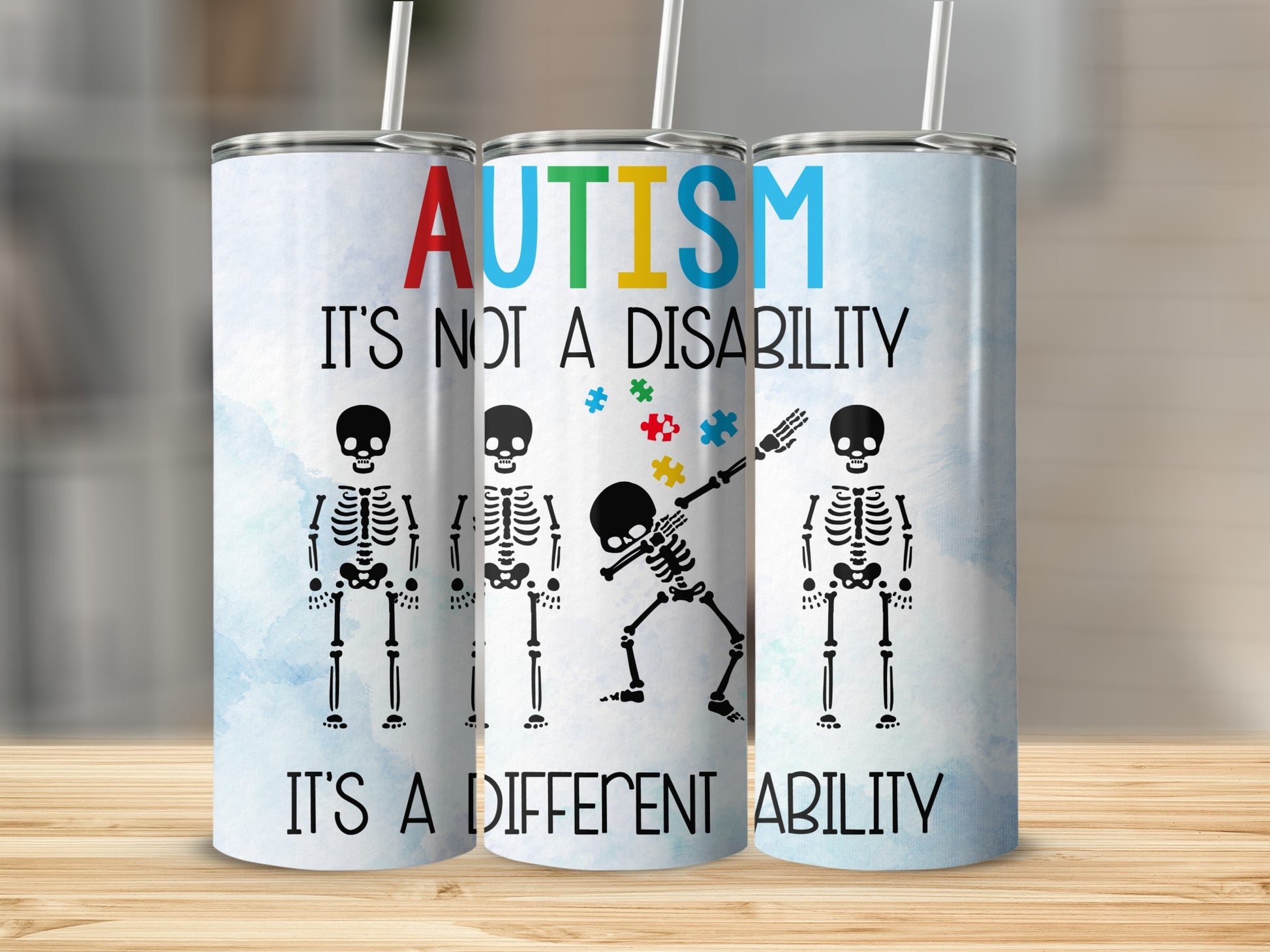 Autism It's Not a Disability It's a Different Ability Tumbler