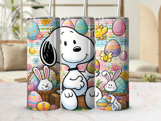 Snoopy Bunnies Easter Eggs Colorful Stripes product type