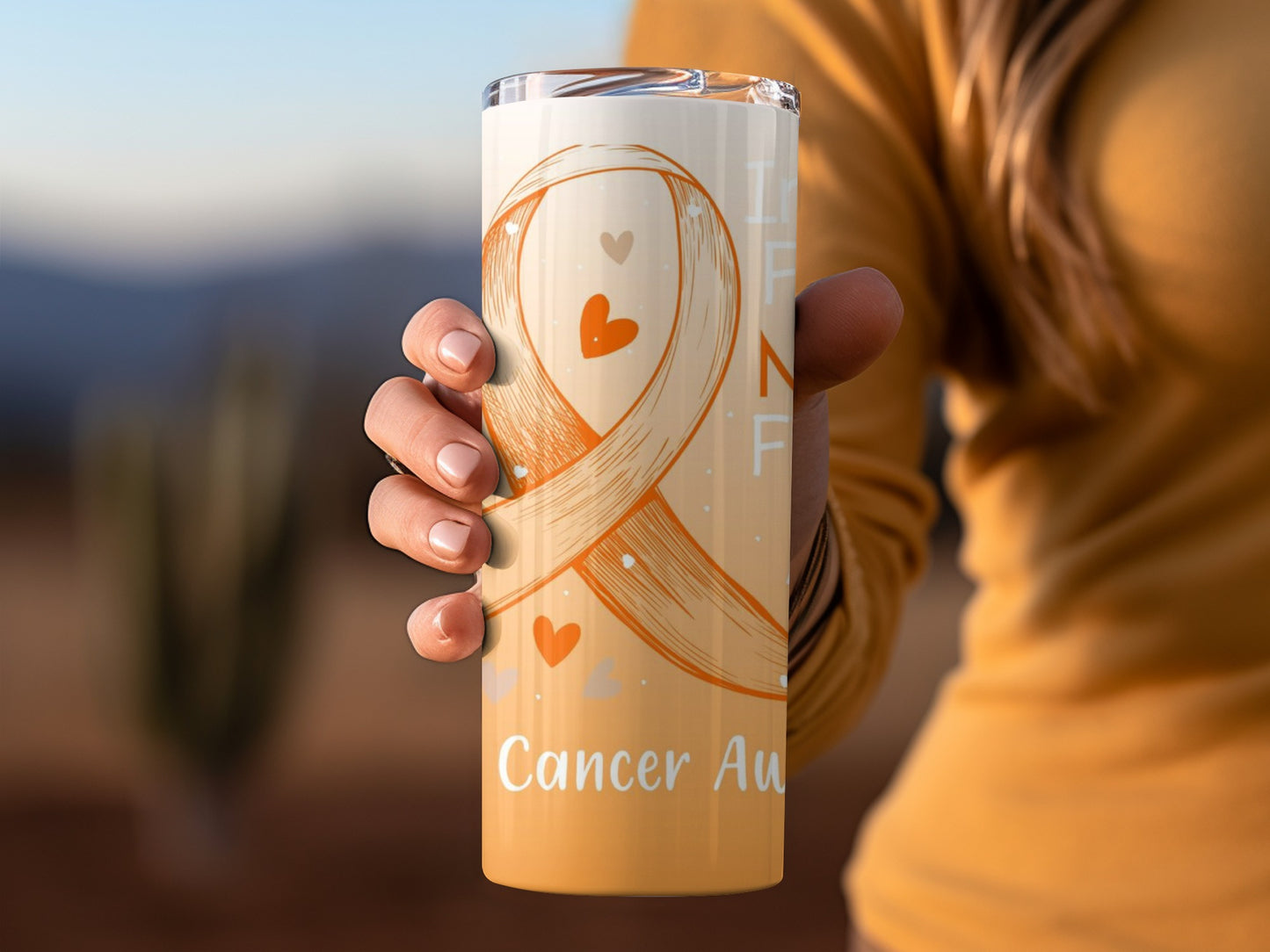 Inspirational Cancer Awareness Stainless Steel Tumbler