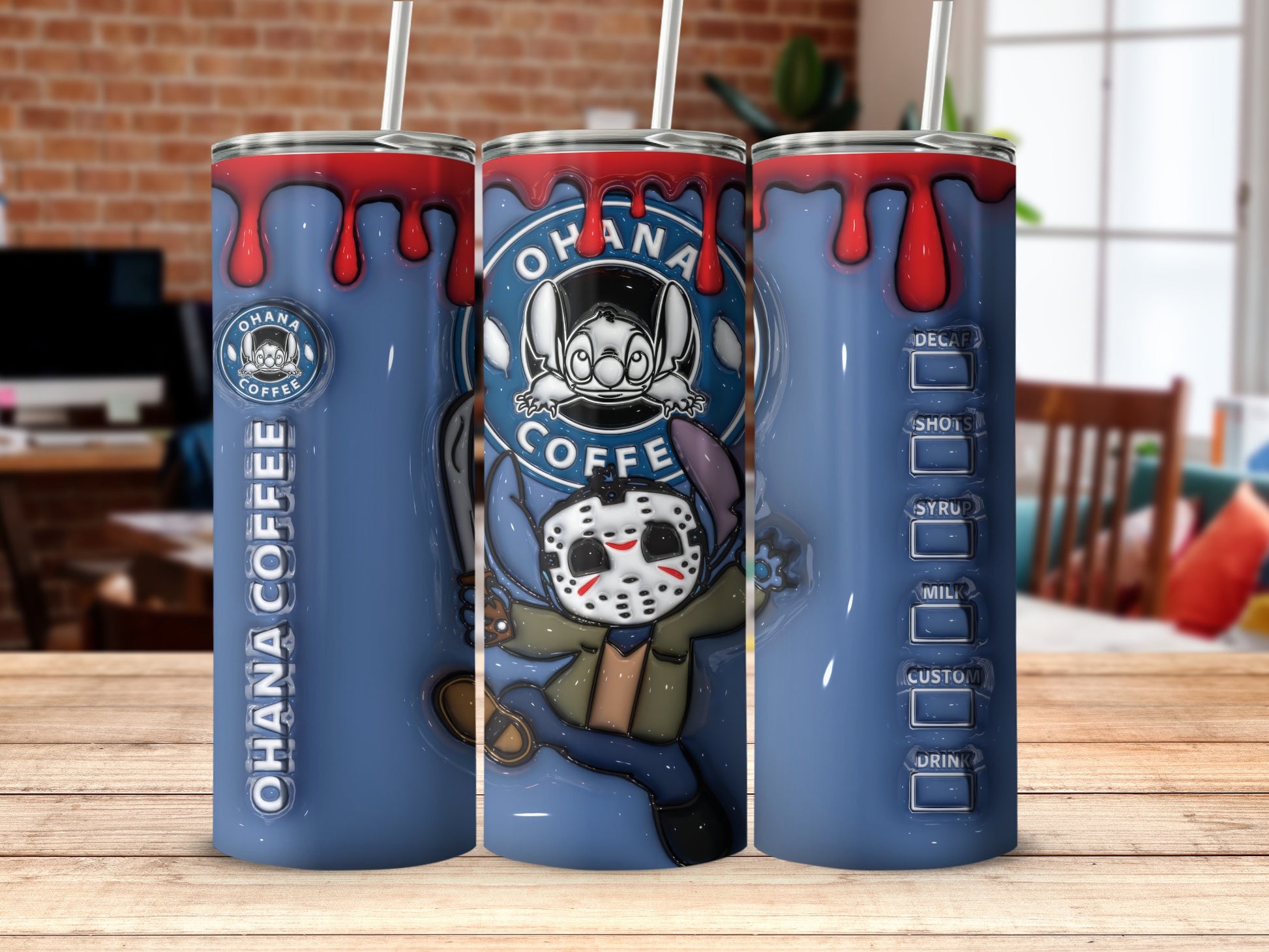 Ohana Coffee Horror Inspired Stainless Tumbler