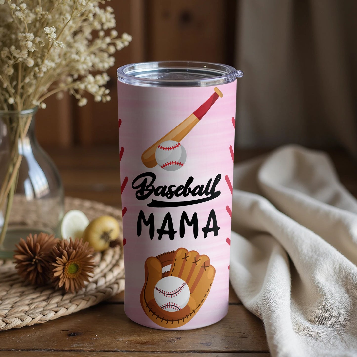 Baseball Mama Tumbler for Sports Enthusiasts