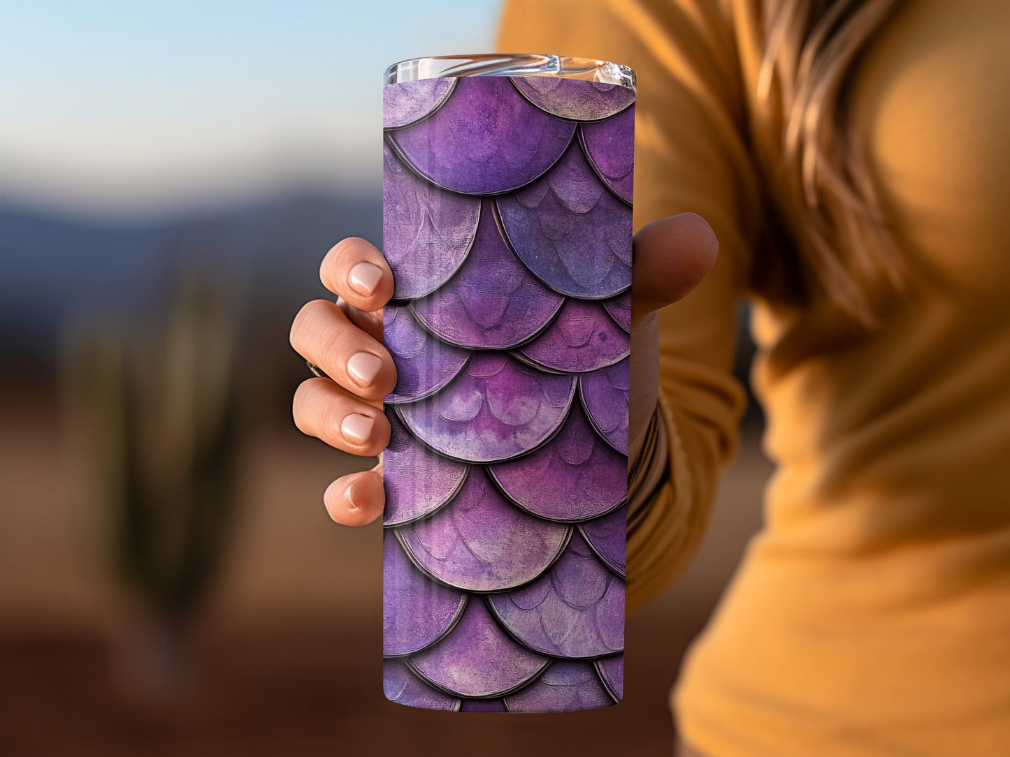 Mystical Purple Scales Design Pattern Great On Tumblers