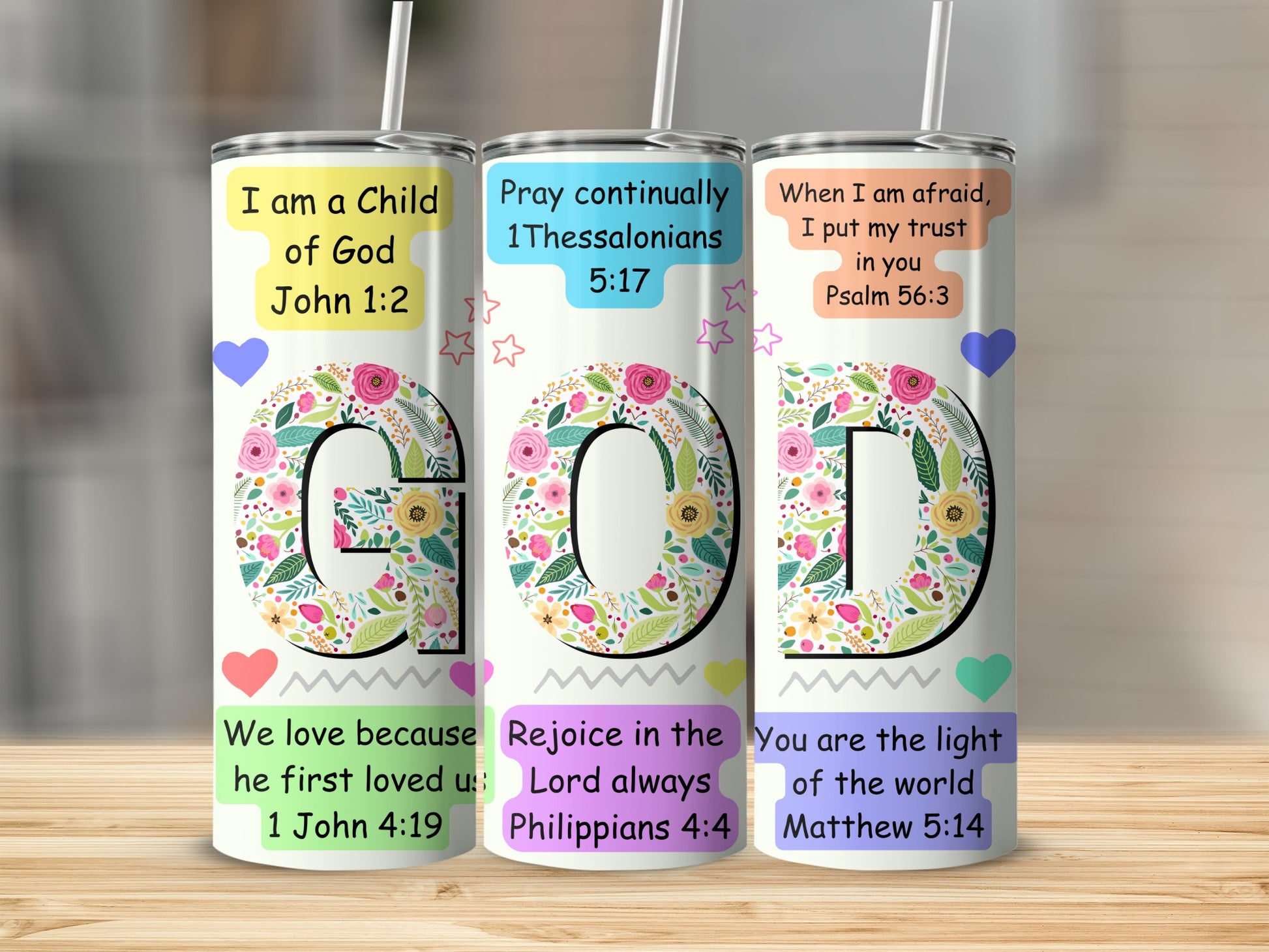 Religious Inspirational Quotes GOD Design Tumbler