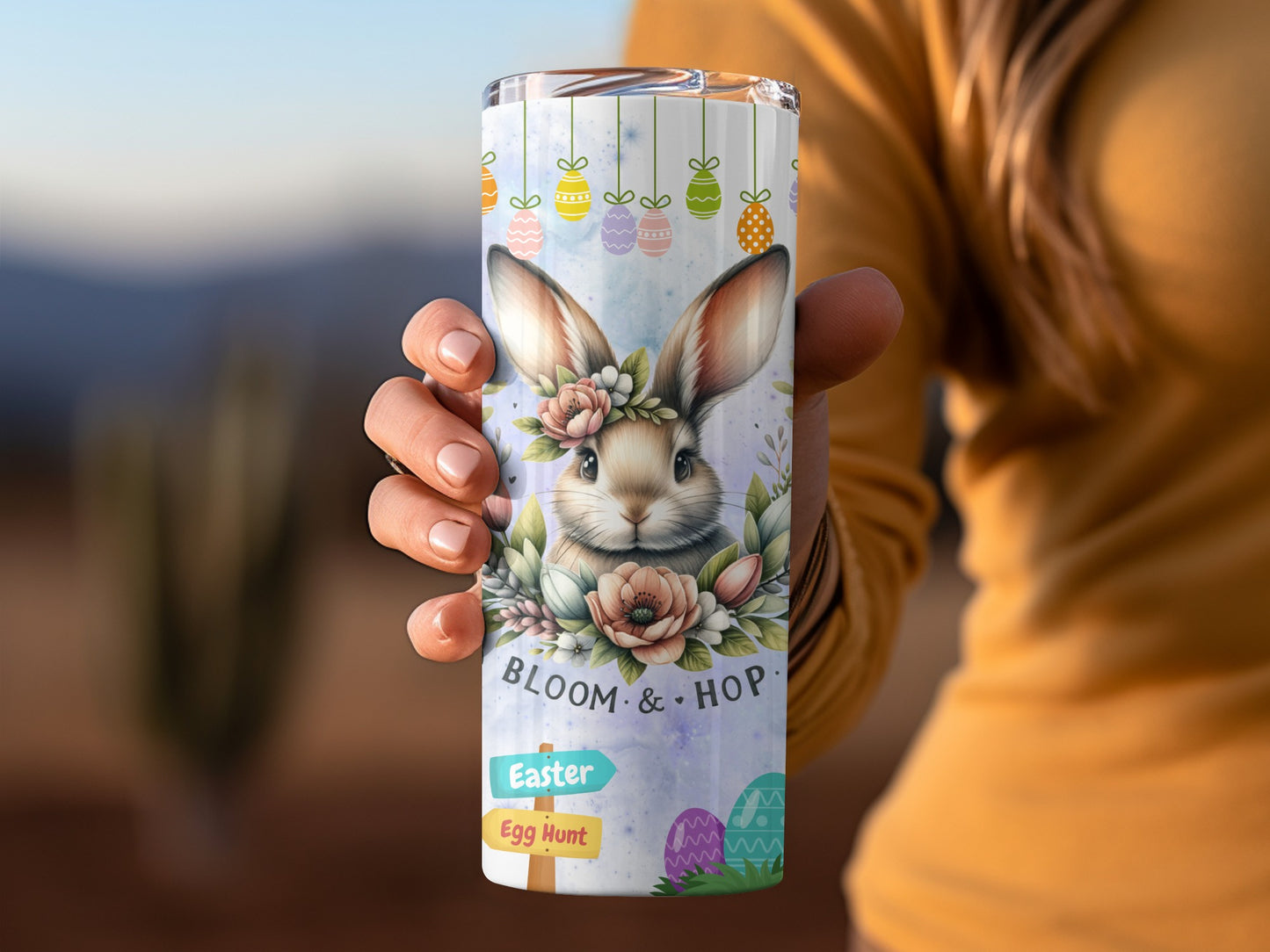 Bloom & Hop Easter Bunny Tumbler for Holiday Egg Hunt