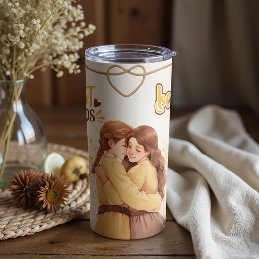 Best Friends Forever Hugging Illustration Tumbler