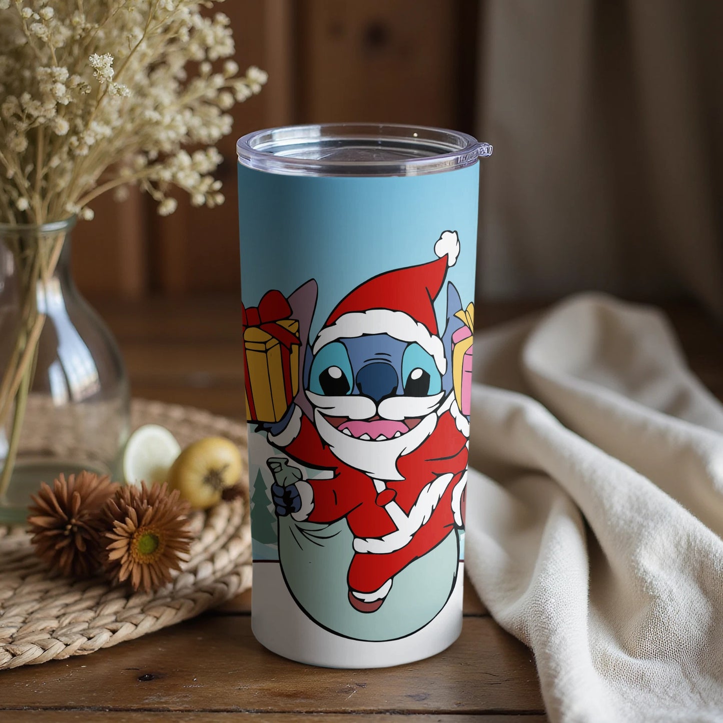 Stitch Christmas Santa Tumbler for Holiday Cheer