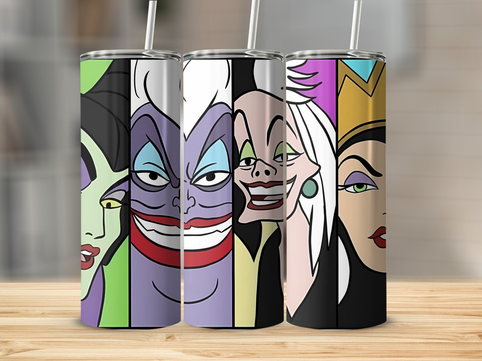 Cartoon Villains Themed Insulated Tumbler Set