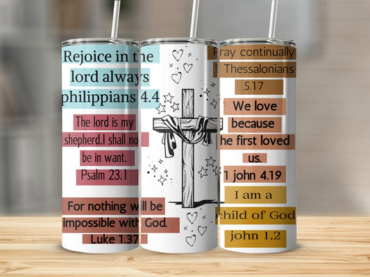 Inspirational Bible Verses Design Tumbler Product